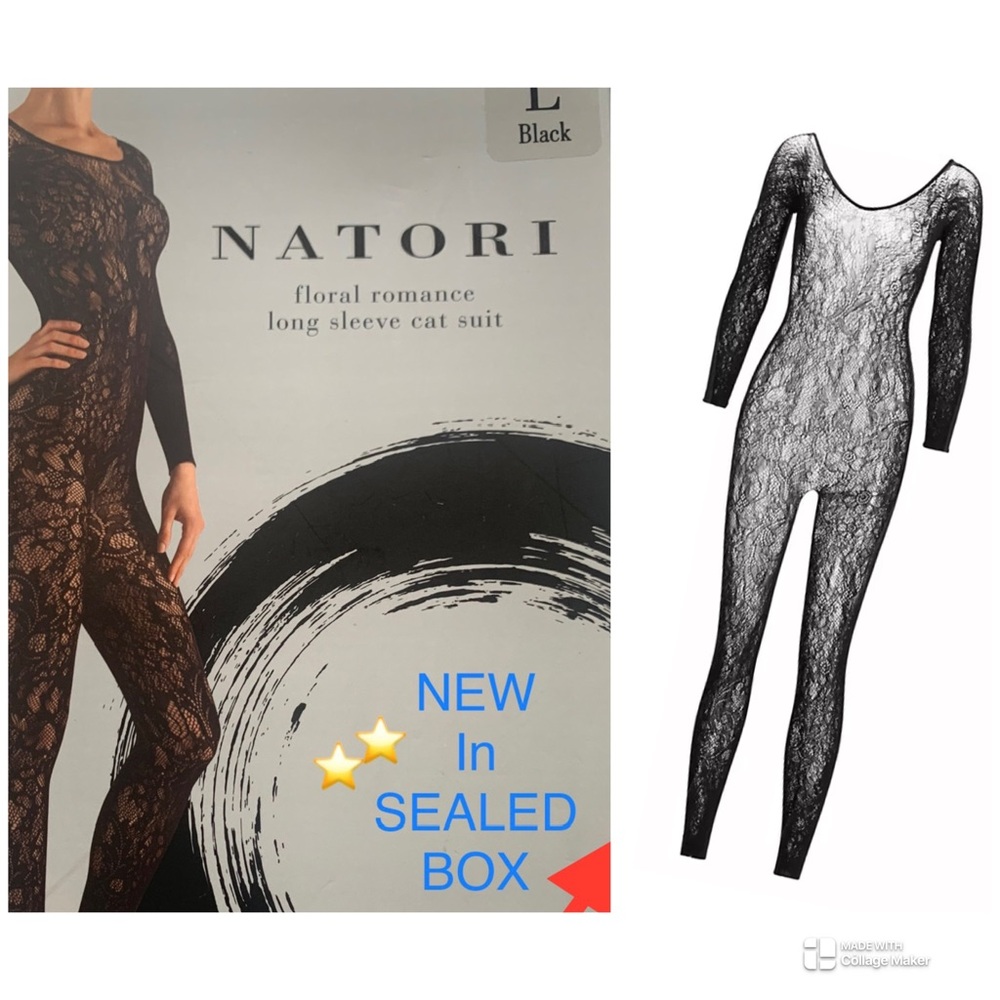 🆕in 📦 ⭐️ NATORI ⭐️ 🐈‍⬛ Body Suit, large, in BOX 📦